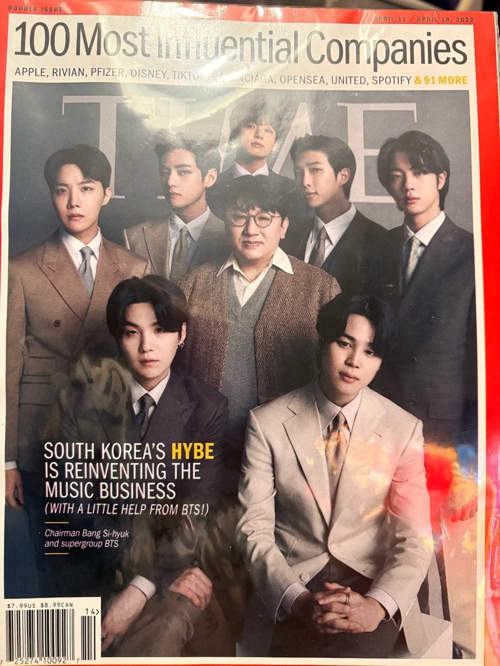 BTS TIME MAGAZINE APRIL 11 2022 100 MOST INFLUENTIAL COMPANIES